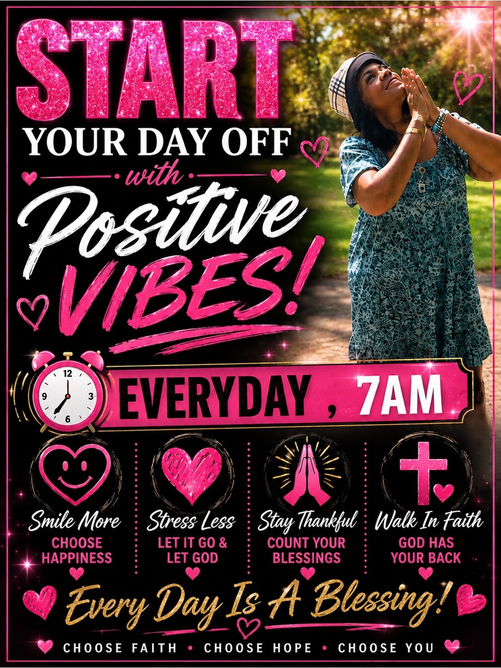 Positive Vibes Everyday Tote Bag in Teal - Unbranded
